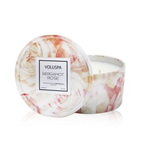 VOLUSPA - 2 Wick Tin Candle - Bergamot Rose 5224 170g/6oz