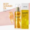 Body Shimmer Oil, Moisturizing Long Lasting Body Luminizer Face Brighten, Waterproof Liquid Illuminator Body Glitter Oil