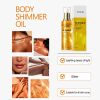 Body Shimmer Oil, Moisturizing Long Lasting Body Luminizer Face Brighten, Waterproof Liquid Illuminator Body Glitter Oil